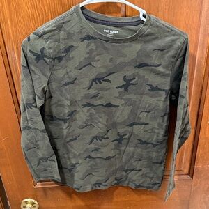 Old Navy Green and Black Camo Shirt